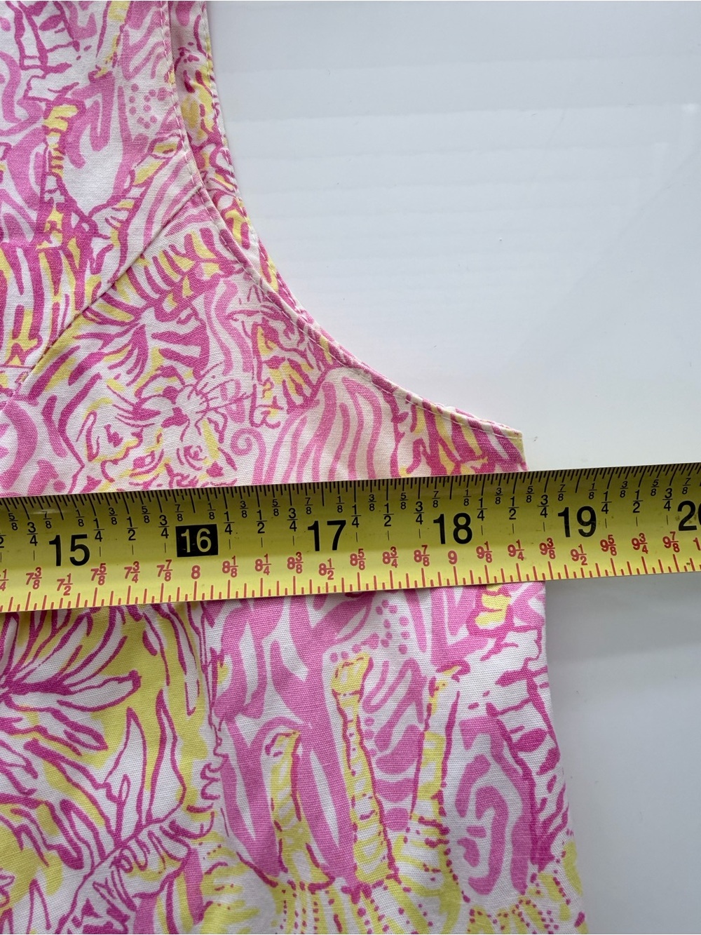 Lilly Pulitzer Vintage 1990's Lion & Tiger Pink Yellow Print White Label Dress - Picture 5 of 6